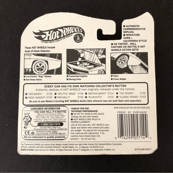 Hot Wheels Redlines Beatnik Bandit - Vintage Collection Series #5714 Blue - Picture 2 of 8